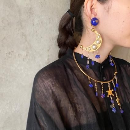 1970's Italy Moschino Metal Glass Choker（1970年代 イタリア