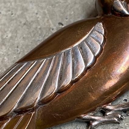 アンティーク　イギリス 1930頃　シルバー　ブローチ　鳥 1930-40年代 Coro シルバー×銅 鳩ブローチ（Silver×Copper