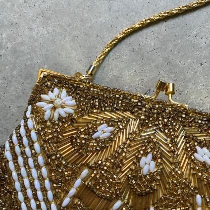 1960's Beads Embroidery Gold Bag1960ǯ ӡɽ ɥХåˡ