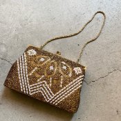 1960's Beads Embroidery Gold Bag（1960年代 ビーズ刺繍 ゴールドバッグ）　