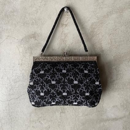 1960's Beads Embroidery Botanical Bag（1960年代 ビーズ刺繍