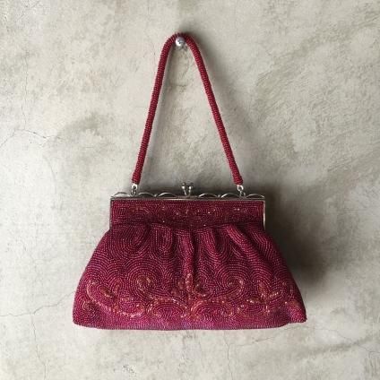 1960's Beads Embroidery Magenta Bag1960ǯ ӡɽ ޥ Хåˡ