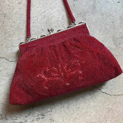 1960's Beads Embroidery Magenta Bag1960ǯ ӡɽ ޥ Хåˡ