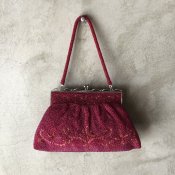 1960's Beads Embroidery Magenta Bag（1960年代 ビーズ刺繍 マゼンタ バッグ）　