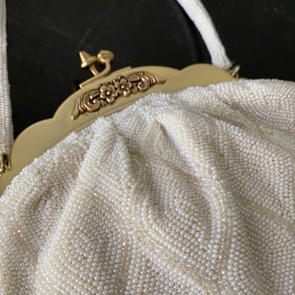 1960's Beads Embroidery Flower Clasp Bag1960ǯ ӡɽ ֥饹 Хåˡ