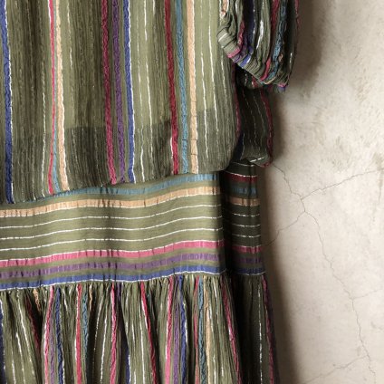 Vintage Multi Color Georgette Tunic Dressʥơ ޥ顼 硼å ˥åɥ쥹