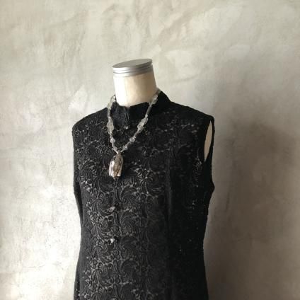 Vintage Chemical Lace Sleeveless High Neck Dressʥơ ߥ졼 Ρ꡼֥ϥͥåɥ쥹