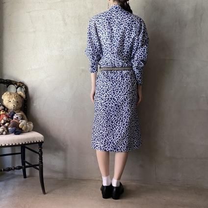 Vintage Animal Pattern Dyed Print Dolman One pieceʥơ ˥ޥ ץ ɥޥԡ