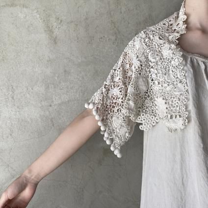 1900's Antique Cotton Crochet Lace Bolero（1900's