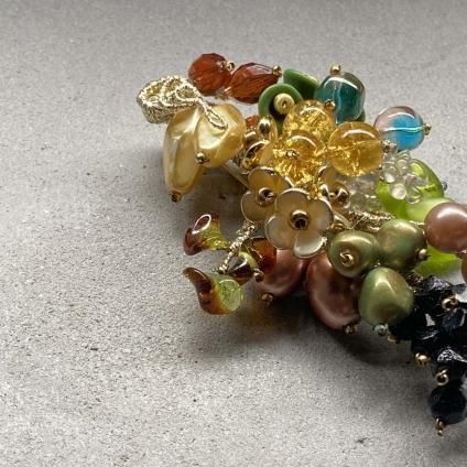 Vintage PAOLA Glass Brooch（ヴィンテージ パオラ ガラス ブローチ