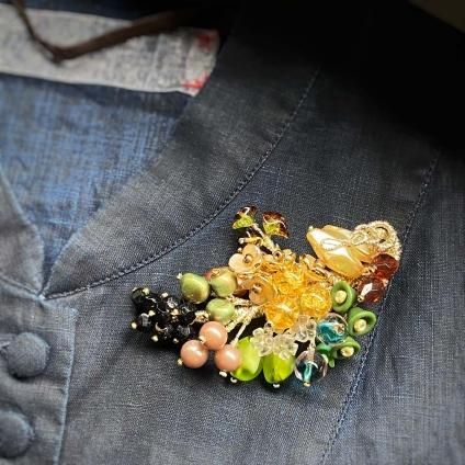 <img class='new_mark_img1' src='https://img.shop-pro.jp/img/new/icons38.gif' style='border:none;display:inline;margin:0px;padding:0px;width:auto;' />30%OFFVintage PAOLA Glass Broochʥơ ѥ 饹 ֥Dead Stock