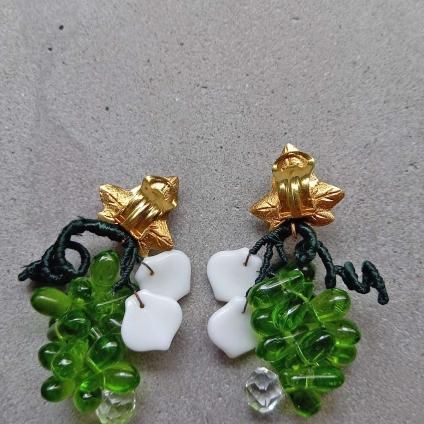 Vintage PAOLA Glass Earringsʥơ ѥ 饹 󥰡Dead Stock