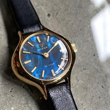 美品・保証書有] オメガ デヴィル ゴールド 純正尾錠 スパイダー文字盤