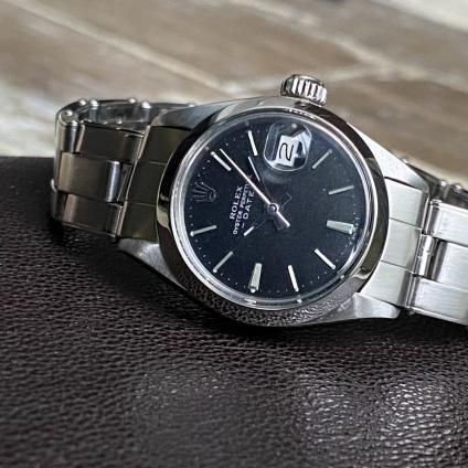 ROLEX OYSTER PERPETUAL（ロレックス オイスターパーペチュアル）黒文字盤 純正リベットブレス- JeJe PIANO ONLINE  BOUTIQUE 神戸のアンティーク時計,ジュエリー,ファッション専門店