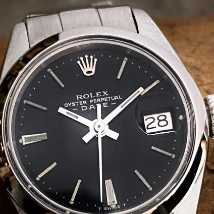 ROLEX OYSTER PERPETUAL(ロレックス オイスターパーペチュアル)黒文字盤 純正リベットブレス- JeJe PIANO ONLINE BOUTIQUE 神戸のアンティーク時計,ジュエリー,ファッション専門店 ROLEX OYSTER PERPETUAL(ロレックス オイスターパーペチュアル)黒文字盤 純正リベットブレス- JeJe PIANO ONLINE BOUTIQUE 神戸のアンティーク時計,ジュエリー,ファッション専門店