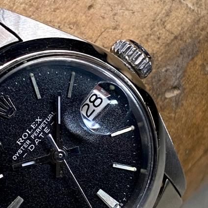 ROLEX OYSTER PERPETUAL(ロレックス オイスターパーペチュアル)黒文字盤 純正リベットブレス- JeJe PIANO ONLINE BOUTIQUE 神戸のアンティーク時計,ジュエリー,ファッション専門店 ROLEX OYSTER PERPETUAL(ロレックス オイスターパーペチュアル)黒文字盤 純正リベットブレス- JeJe PIANO ONLINE BOUTIQUE 神戸のアンティーク時計,ジュエリー,ファッション専門店