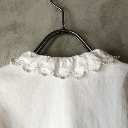 Antique Cotton Scallops & Torsion Lace Blouse（アンティーク