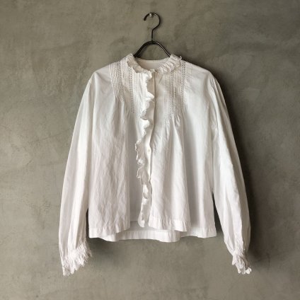 Antique Cotton Scallops & Torsion Lace Blouse（アンティーク コットン スカラップ＆トーションレース  ブラウス）- JeJe PIANO ONLINE BOUTIQUE 神戸のアンティーク時計,ジュエリー,ファッション専門店