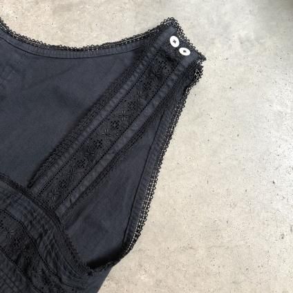 Antique Linen Pin Tuck Embroidery Nighty（アンティークリネン