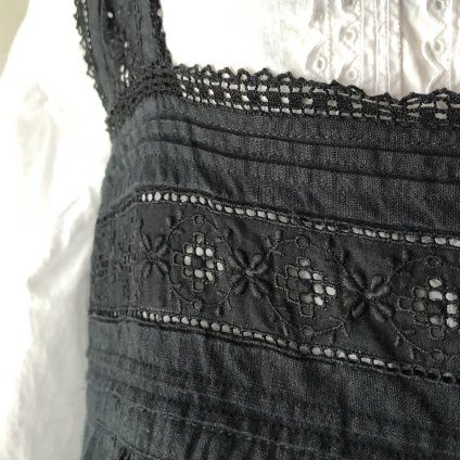 Antique Linen Pin Tuck Embroidery Nightyʥƥ ͥ ԥ󥿥å ɽ ʥƥ˸