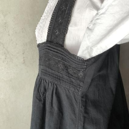 Antique Linen Pin Tuck Embroidery Nighty（アンティークリネン