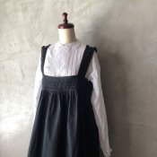Antique Linen Pin Tuck Embroidery Nighty（アンティーク リネン ピンタック 刺繍 ナイティ）後染め