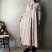 suzuki takayuki puff-sleeve dress （スズキタカユキ パフスリーブドレス）nude