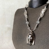 1940's French Galvanize Glass Face Necklace1940ǯ ե Х˥ 饹 ե ͥå쥹 