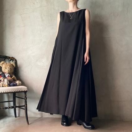 スズキタカユキ　flared dress 黒 スズキタカユキsuzuki takayuki flared dressブラック
