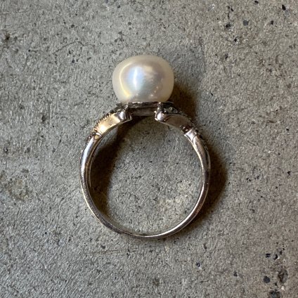 1940's Silver Pearl Marcasite Ring1940ǯ С ѡ ޡ 󥰡