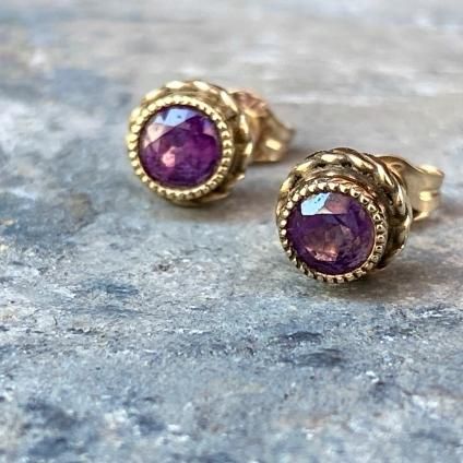 Vintage 9KYG Amethyst Earringsʥơ  9KYG ᥷ ԥ