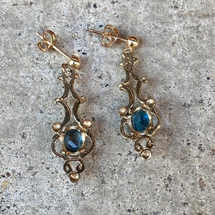 Vintage 9KYG Blue Topaz Earringsʥơ 9KYG ֥롼ȥѡ ԥ