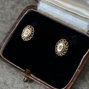 Vintage 9KYG Diamond Earrings（ヴィンテージ 9KYG ダイヤモンド ピアス）