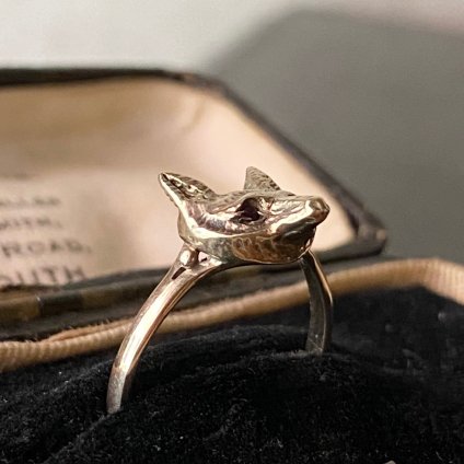 1900～10's 9KYG Ruby Fox Ring（1900～10年代 9KYG ルビー キツネ 