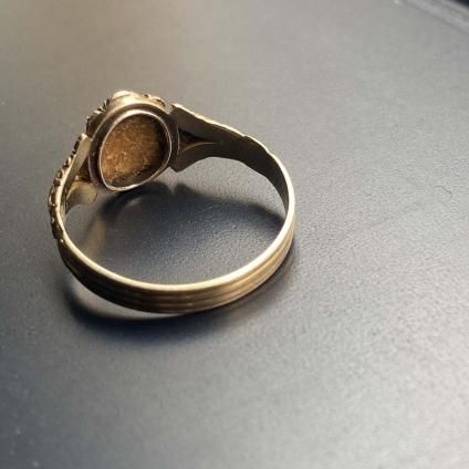 c.1851 18KYG Pearl Mourning Ring(1851年 18KYG パール c.1851 18KYG Pearl Mourning Ring(1851年 18KYG パール