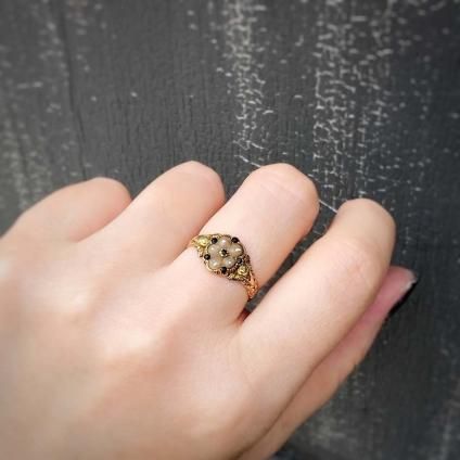 c.1851 18KYG Pearl Mourning Ring(1851年 18KYG パール c.1851 18KYG Pearl Mourning Ring(1851年 18KYG パール