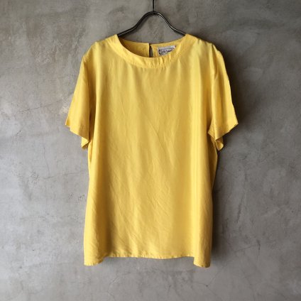 Vintage Silk Tops Yellow ʥơ륯 ȥåץ ˥