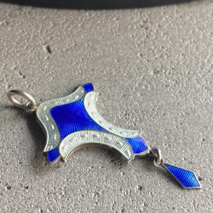 c.1914-15 JA&S Silver Guilloche Enamel Pendant1914-15ǯ С å奨ʥڥȥȥåס