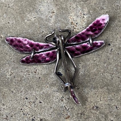 1910’s Silver Enamel Dragonfly Brooch（1910年代 シルバー エナメル トンボ ブローチ）