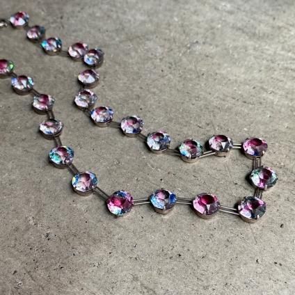 1930's Silver Iris Glass Necklace(1930年代 アイリスガラス 1930's Silver Iris Glass Necklace(1930年代 アイリスガラス
