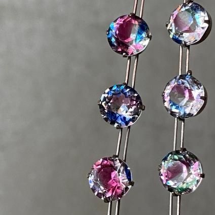 流行り の ブランド - 2024年おすすめのアイテム満載 1930's アイリスガラス Necklace(1930年代 Glass Iris Silver 14号~