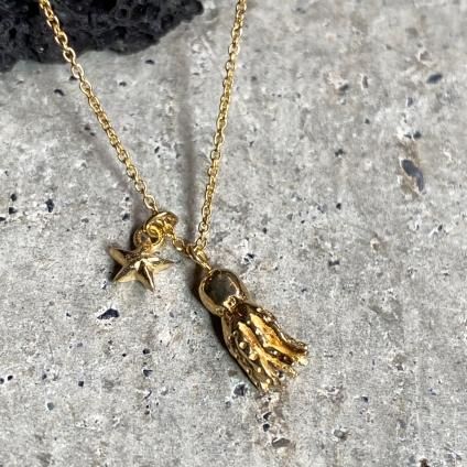 momocreatura Octopus and Tiny Star Necklace（タコと星 ネックレス