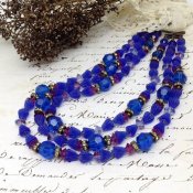 1950's Hattie Carnegy Glass Beads Necklace (1950年代 ハッティー・カーネギー ガラスビーズ ネックレス)