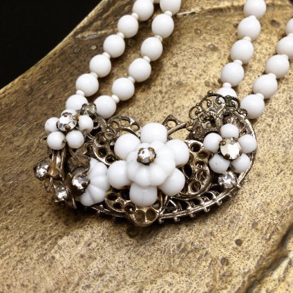 1950-60's Milk Glass Necklace (1950-60ǯ ߥ륯饹 ͥå쥹)