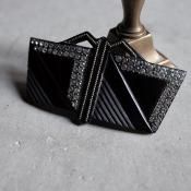 她ȡܥʡ Хե饤 饹 ֥Auguste Bonaz Butterfly Glass BroochDead Stock