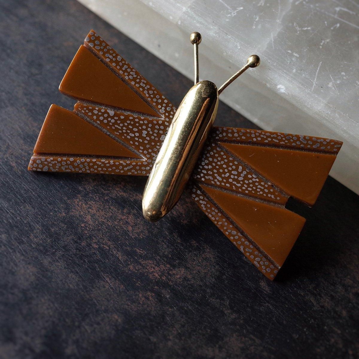 她ȡܥʡ Хե饤 ֥Auguste Bonaz Butterfly BroochDead Stock