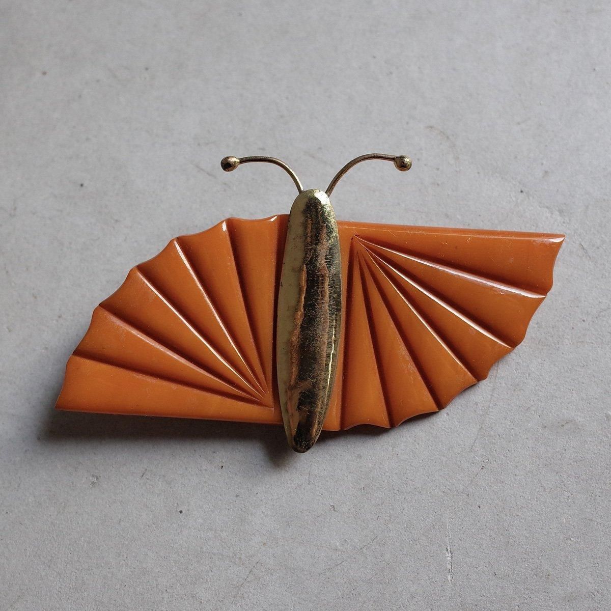 她ȡܥʡ Хե饤 ֥Auguste Bonaz Butterfly BroochDead Stock
