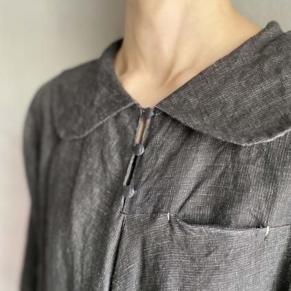 ハレルヤ　クロディーヌ　リネンワンピース　襟付き　HALLELUJAH HALLELUJAH 14, Robe a col claudine (1900)（ハレルヤ