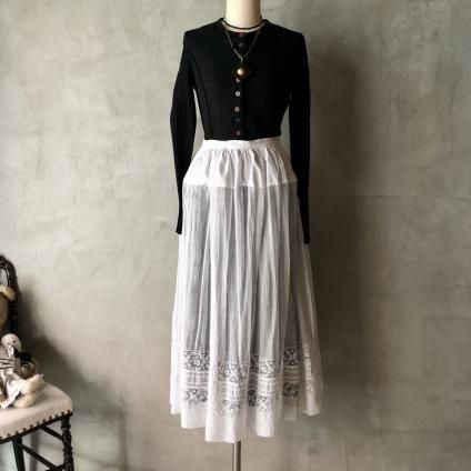 Antique Cotton Leavers Lace Skirtʥƥ åȥ С졼 ȡ