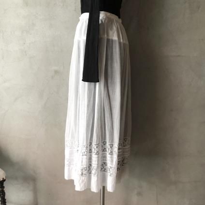Antique Cotton Leavers Lace Skirt(アンティーク コットン Antique Cotton Leavers Lace Skirt(アンティーク コットン